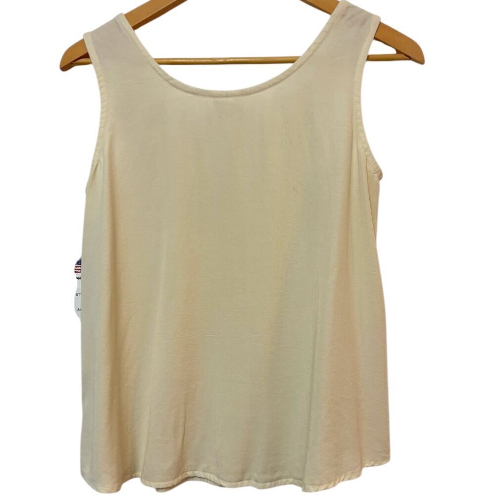 NWT Click CMC Tank Top Size Small Cream Made in USA New - Picture 2 of 5